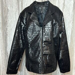 SELENE SPORT leather look blazer/jacket